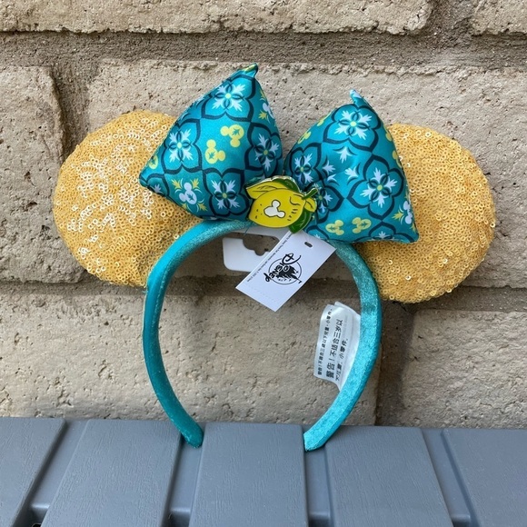 NWT Disney Parks Mickey Ears Lemon Blue and Yellow - Picture 2 of 6